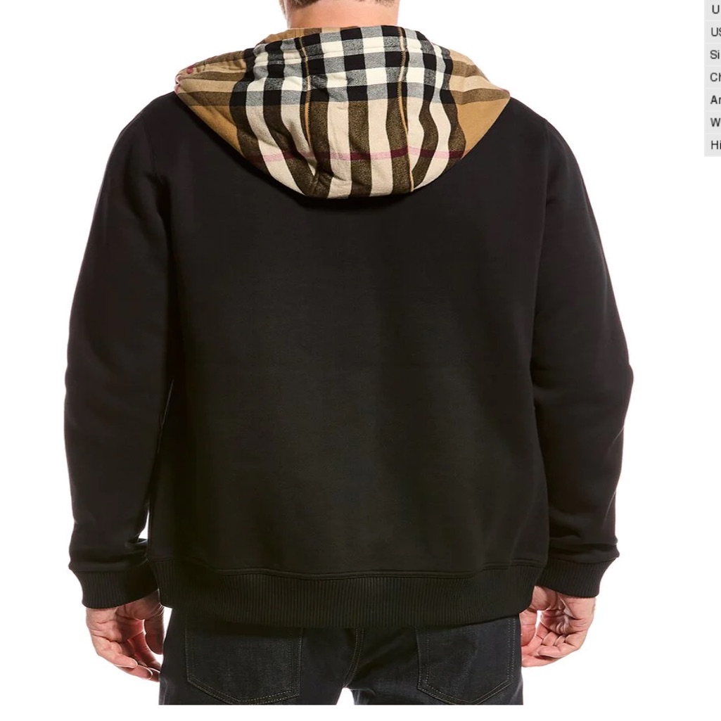 Burberry Check Hoodie Zip Jacket